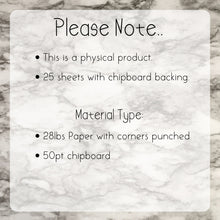 Load image into Gallery viewer, Paycheck Breakdown Notepad | Budget by Paycheck | 25 Sheets | Letter Sized | Physical Product