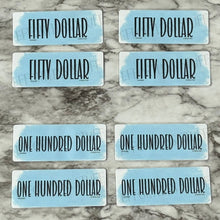 Load image into Gallery viewer, Laminated Placeholder Color Blue | Sets of 4 | Fits A6 Envelopes | Placeholder From One Dollar to Fully Funded | Physical Product |