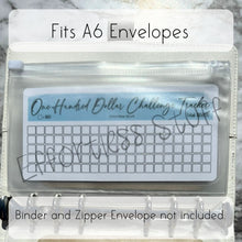 Load image into Gallery viewer, Blue Color Savings Challenge Blank Design Tracker | Laminated Trackers | Fits A6 Envelopes | Savings Challenge | Dollar Challenges | Physical Product |