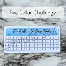 Load image into Gallery viewer, Blue Color Savings Challenge Blank Design Tracker | Laminated Trackers | Fits A6 Envelopes | Savings Challenge | Dollar Challenges | Physical Product |