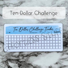 Load image into Gallery viewer, Blue Color Savings Challenge Blank Design Tracker | Laminated Trackers | Fits A6 Envelopes | Savings Challenge | Dollar Challenges | Physical Product |