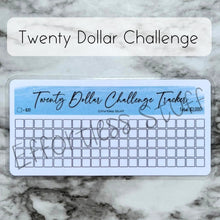 Load image into Gallery viewer, Blue Color Savings Challenge Blank Design Tracker | Laminated Trackers | Fits A6 Envelopes | Savings Challenge | Dollar Challenges | Physical Product |
