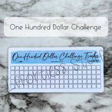 Load image into Gallery viewer, Blue Color Savings Challenge Blank Design Tracker | Laminated Trackers | Fits A6 Envelopes | Savings Challenge | Dollar Challenges | Physical Product |