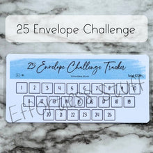 Load image into Gallery viewer, Blue Color Envelope Challenge Tracker Inserts | Laminated Trackers | Fits A6 Envelopes | Savings Challenge | Envelope Challenges | Physical Product |