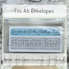Load image into Gallery viewer, Blue Color Savings Challenge Number Design Tracker | Laminated Trackers | Fits A6 Envelopes | Savings Challenge | Dollar Challenges | Physical Product |