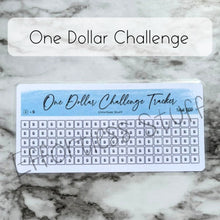 Load image into Gallery viewer, Blue Color Savings Challenge Number Design Tracker | Laminated Trackers | Fits A6 Envelopes | Savings Challenge | Dollar Challenges | Physical Product |