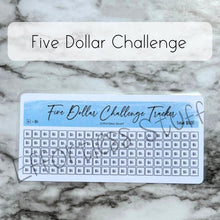 Load image into Gallery viewer, Blue Color Savings Challenge Number Design Tracker | Laminated Trackers | Fits A6 Envelopes | Savings Challenge | Dollar Challenges | Physical Product |