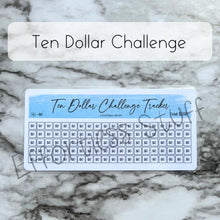 Load image into Gallery viewer, Blue Color Savings Challenge Number Design Tracker | Laminated Trackers | Fits A6 Envelopes | Savings Challenge | Dollar Challenges | Physical Product |