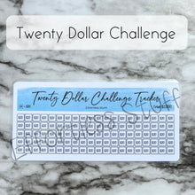 Load image into Gallery viewer, Blue Color Savings Challenge Number Design Tracker | Laminated Trackers | Fits A6 Envelopes | Savings Challenge | Dollar Challenges | Physical Product |