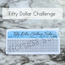 Load image into Gallery viewer, Blue Color Savings Challenge Number Design Tracker | Laminated Trackers | Fits A6 Envelopes | Savings Challenge | Dollar Challenges | Physical Product |
