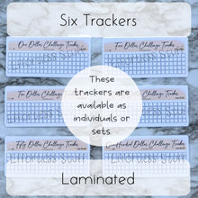 Load image into Gallery viewer, Cream Color Savings Challenge Blank Design Tracker | Laminated Trackers | Fits A6 Envelopes | Savings Challenge | Dollar Challenges | Physical Product |