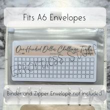 Load image into Gallery viewer, Cream Color Savings Challenge Blank Design Tracker | Laminated Trackers | Fits A6 Envelopes | Savings Challenge | Dollar Challenges | Physical Product |