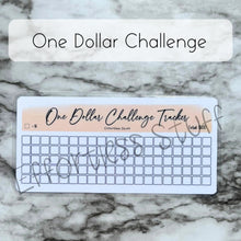 Load image into Gallery viewer, Cream Color Savings Challenge Blank Design Tracker | Laminated Trackers | Fits A6 Envelopes | Savings Challenge | Dollar Challenges | Physical Product |