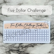 Load image into Gallery viewer, Cream Color Savings Challenge Blank Design Tracker | Laminated Trackers | Fits A6 Envelopes | Savings Challenge | Dollar Challenges | Physical Product |