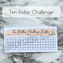 Load image into Gallery viewer, Cream Color Savings Challenge Blank Design Tracker | Laminated Trackers | Fits A6 Envelopes | Savings Challenge | Dollar Challenges | Physical Product |