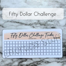 Load image into Gallery viewer, Cream Color Savings Challenge Blank Design Tracker | Laminated Trackers | Fits A6 Envelopes | Savings Challenge | Dollar Challenges | Physical Product |