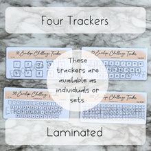 Load image into Gallery viewer, Cream Color Envelope Challenge Tracker Inserts | Laminated Trackers | Fits A6 Envelopes | Savings Challenge | Envelope Challenges | Physical Product |