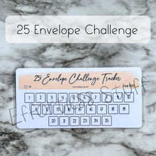 Load image into Gallery viewer, Cream Color Envelope Challenge Tracker Inserts | Laminated Trackers | Fits A6 Envelopes | Savings Challenge | Envelope Challenges | Physical Product |