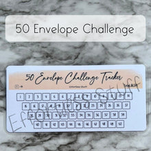 Load image into Gallery viewer, Cream Color Envelope Challenge Tracker Inserts | Laminated Trackers | Fits A6 Envelopes | Savings Challenge | Envelope Challenges | Physical Product |