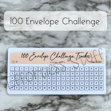 Load image into Gallery viewer, Cream Color Envelope Challenge Tracker Inserts | Laminated Trackers | Fits A6 Envelopes | Savings Challenge | Envelope Challenges | Physical Product |