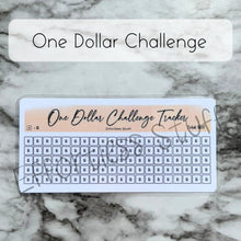 Load image into Gallery viewer, Cream Color Savings Challenge Number Design Tracker | Laminated Trackers | Fits A6 Envelopes | Savings Challenge | Dollar Challenges | Physical Product |