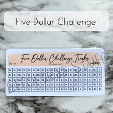 Load image into Gallery viewer, Cream Color Savings Challenge Number Design Tracker | Laminated Trackers | Fits A6 Envelopes | Savings Challenge | Dollar Challenges | Physical Product |