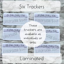 Load image into Gallery viewer, Gray Color Savings Challenge Blank Design Tracker | Laminated Trackers | Fits A6 Envelopes | Savings Challenge | Dollar Challenges | Physical Product |