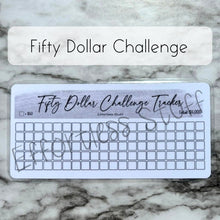 Load image into Gallery viewer, Gray Color Savings Challenge Blank Design Tracker | Laminated Trackers | Fits A6 Envelopes | Savings Challenge | Dollar Challenges | Physical Product |