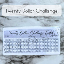Load image into Gallery viewer, Gray Color Savings Challenge Number Design Tracker | Laminated Trackers | Fits A6 Envelopes | Savings Challenge | Dollar Challenges | Physical Product |