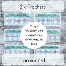 Load image into Gallery viewer, Green Color Savings Challenge Blank Design Tracker | Laminated Trackers | Fits A6 Envelopes | Savings Challenge | Dollar Challenges | Physical Product |