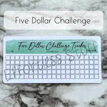 Load image into Gallery viewer, Green Color Savings Challenge Blank Design Tracker | Laminated Trackers | Fits A6 Envelopes | Savings Challenge | Dollar Challenges | Physical Product |