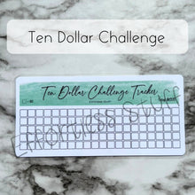 Load image into Gallery viewer, Green Color Savings Challenge Blank Design Tracker | Laminated Trackers | Fits A6 Envelopes | Savings Challenge | Dollar Challenges | Physical Product |