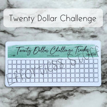 Load image into Gallery viewer, Green Color Savings Challenge Blank Design Tracker | Laminated Trackers | Fits A6 Envelopes | Savings Challenge | Dollar Challenges | Physical Product |