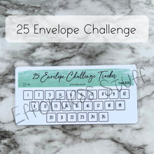 Load image into Gallery viewer, Green Color Envelope Challenge Tracker Inserts | Laminated Trackers | Fits A6 Envelopes | Savings Challenge | Envelope Challenges | Physical Product |