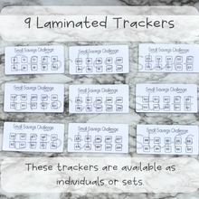 Load image into Gallery viewer, Small Savings Challenge Trackers | Laminated Trackers | Nine Trackers | Savings Challenge | Fits in A6 Binders | Simple Design |