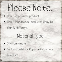 Load image into Gallery viewer, Laminated Placeholder Color Blue | Sets of 4 | Fits A6 Envelopes | Placeholder From One Dollar to Fully Funded | Physical Product |