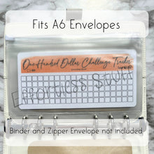 Load image into Gallery viewer, Orange Color Savings Challenge Blank Design Tracker | Laminated Trackers | Fits A6 Envelopes | Savings Challenge | Dollar Challenges | Physical Product |