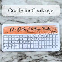 Load image into Gallery viewer, Orange Color Savings Challenge Blank Design Tracker | Laminated Trackers | Fits A6 Envelopes | Savings Challenge | Dollar Challenges | Physical Product |