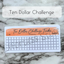 Load image into Gallery viewer, Orange Color Savings Challenge Blank Design Tracker | Laminated Trackers | Fits A6 Envelopes | Savings Challenge | Dollar Challenges | Physical Product |