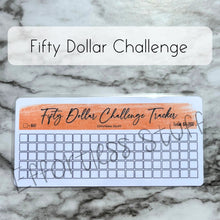 Load image into Gallery viewer, Orange Color Savings Challenge Blank Design Tracker | Laminated Trackers | Fits A6 Envelopes | Savings Challenge | Dollar Challenges | Physical Product |