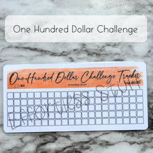Load image into Gallery viewer, Orange Color Savings Challenge Blank Design Tracker | Laminated Trackers | Fits A6 Envelopes | Savings Challenge | Dollar Challenges | Physical Product |