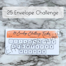Load image into Gallery viewer, Orange Color Envelope Challenge Tracker Inserts | Laminated Trackers | Fits A6 Envelopes | Savings Challenge | Envelope Challenges | Physical Product |