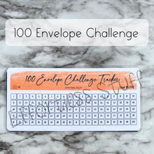 Load image into Gallery viewer, Orange Color Envelope Challenge Tracker Inserts | Laminated Trackers | Fits A6 Envelopes | Savings Challenge | Envelope Challenges | Physical Product |
