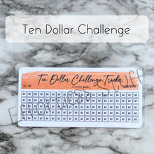 Load image into Gallery viewer, Orange Color Savings Challenge Number Design Tracker | Laminated Trackers | Fits A6 Envelopes | Savings Challenge | Dollar Challenges | Physical Product |