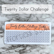 Load image into Gallery viewer, Orange Color Savings Challenge Number Design Tracker | Laminated Trackers | Fits A6 Envelopes | Savings Challenge | Dollar Challenges | Physical Product |