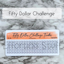 Load image into Gallery viewer, Orange Color Savings Challenge Number Design Tracker | Laminated Trackers | Fits A6 Envelopes | Savings Challenge | Dollar Challenges | Physical Product |
