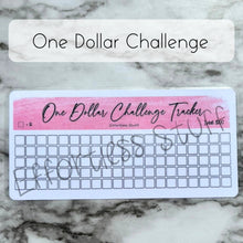 Load image into Gallery viewer, Pink Color Savings Challenge Blank Design Tracker | Laminated Trackers | Fits A6 Envelopes | Savings Challenge | Dollar Challenges | Physical Product |