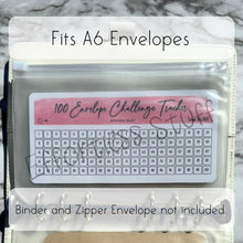 Load image into Gallery viewer, Pink Color Envelope Challenge Tracker Inserts | Laminated Trackers | Fits A6 Envelopes | Savings Challenge | Envelope Challenges | Physical Product |