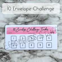 Load image into Gallery viewer, Pink Color Envelope Challenge Tracker Inserts | Laminated Trackers | Fits A6 Envelopes | Savings Challenge | Envelope Challenges | Physical Product |