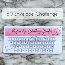 Load image into Gallery viewer, Pink Color Envelope Challenge Tracker Inserts | Laminated Trackers | Fits A6 Envelopes | Savings Challenge | Envelope Challenges | Physical Product |